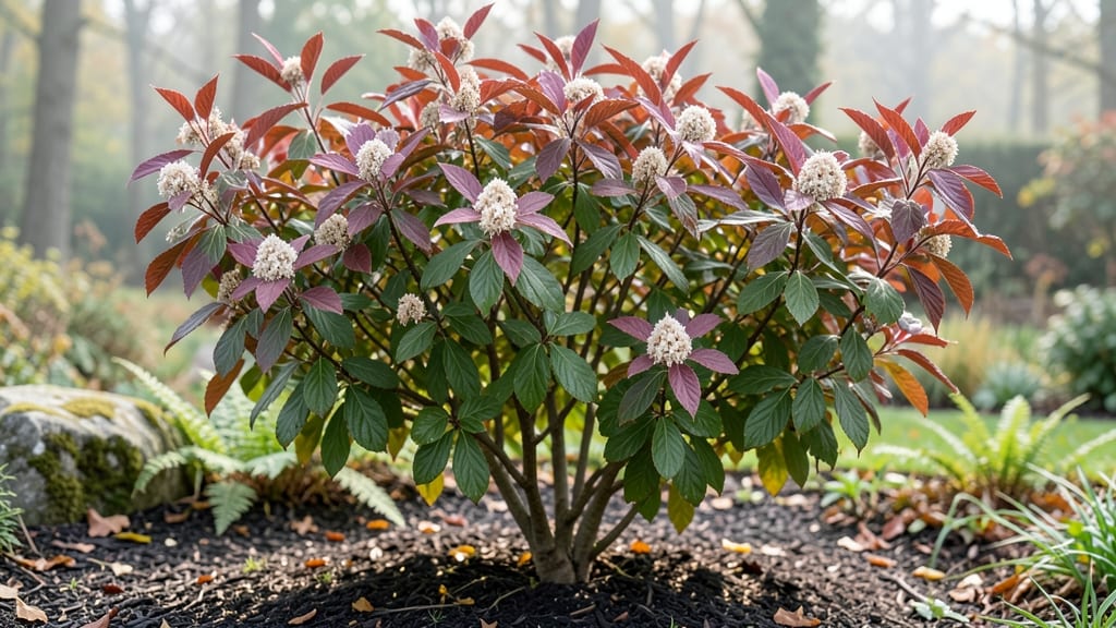 Snowball Bush in Fall: Layered Pruning for Winter-Ready Foliage
