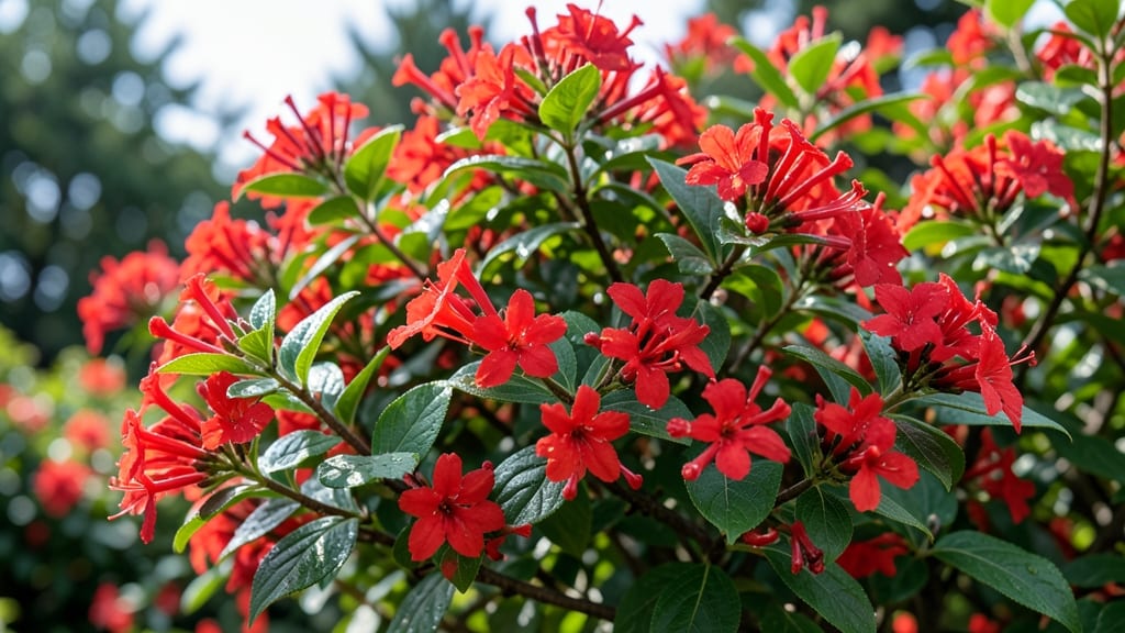 Weigela Florida with Red Blooms