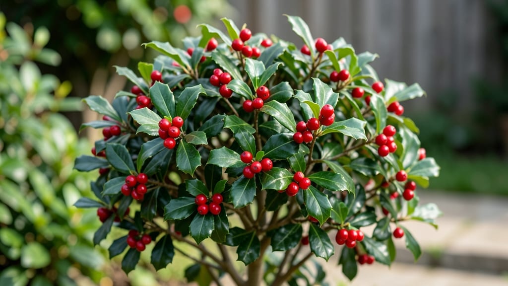 Dwarf English Holly for Year-Round Colorful Structure