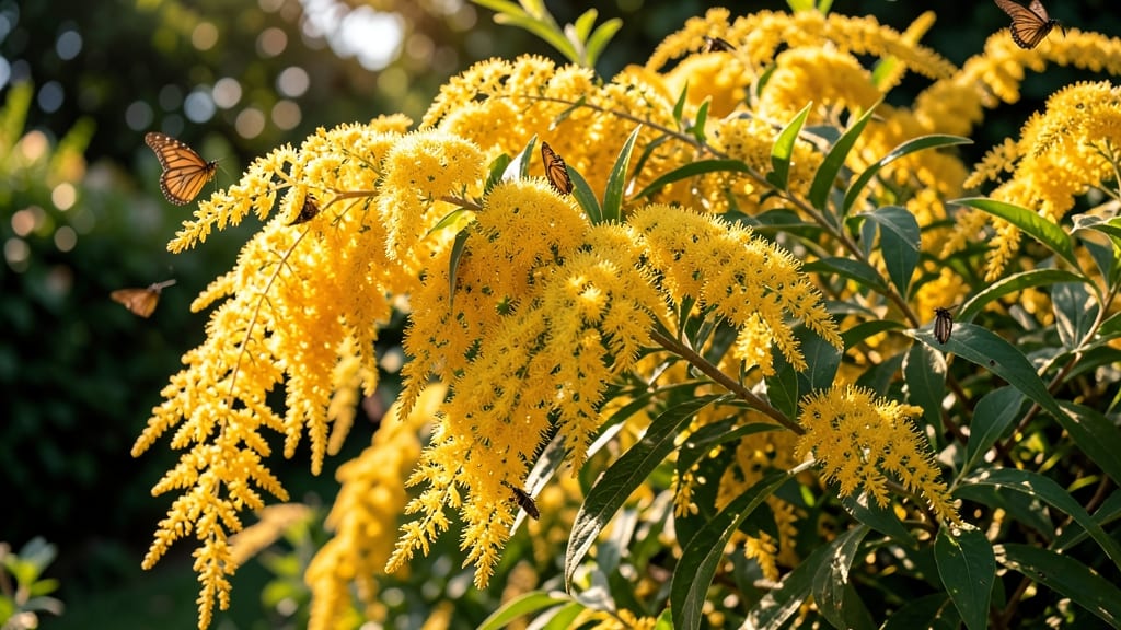 Butterfly Bush with Golden Rain