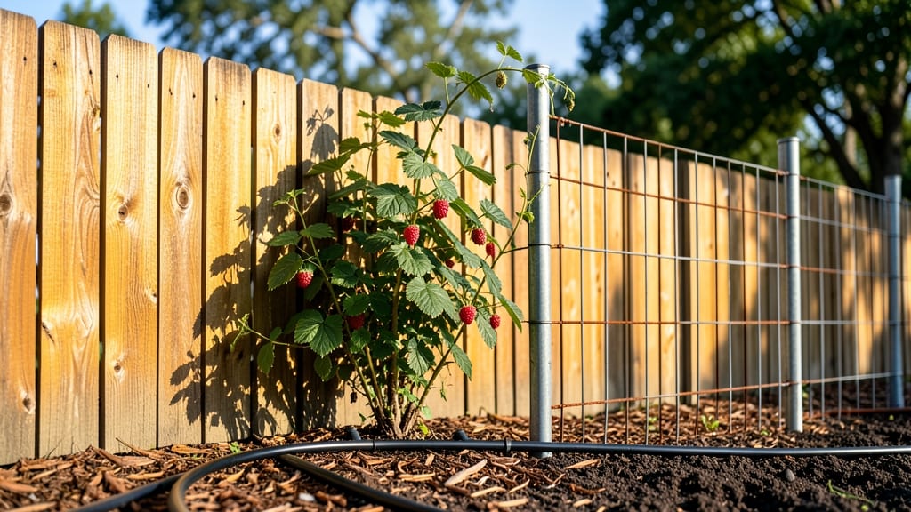 Fence for Raspberry Bushes: Sturdy Support for Thriving Canes