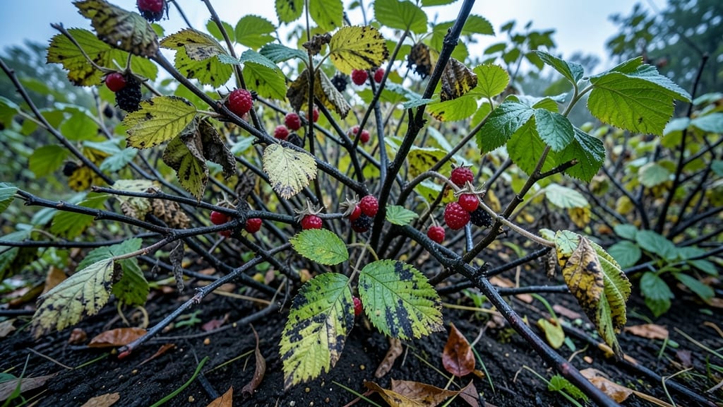 Pruning for Disease-Resistant Raspberry Bush Flowers